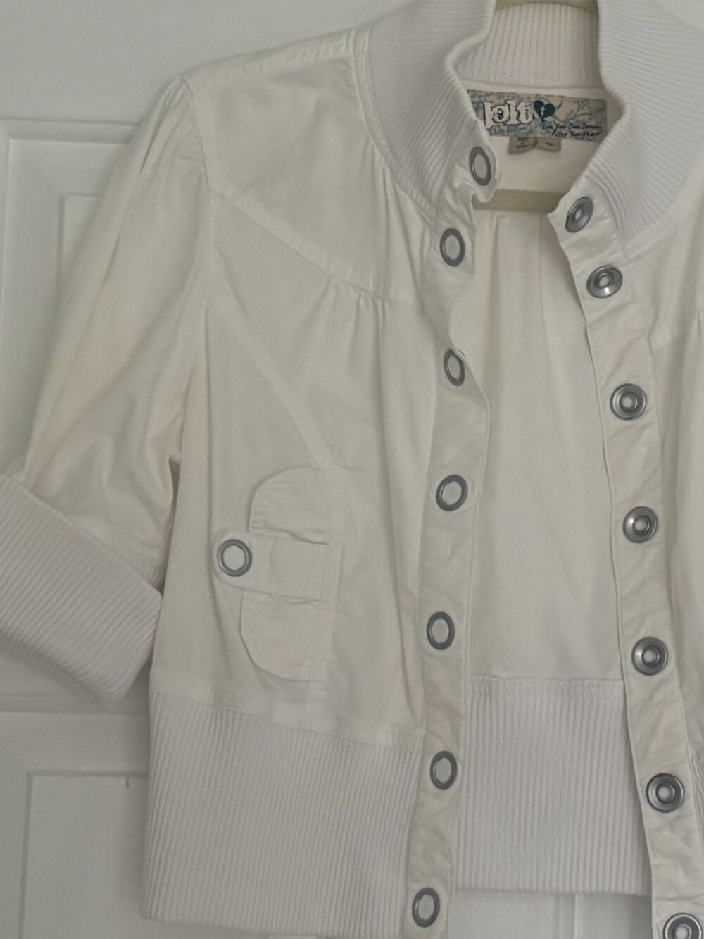 JOLT cropped jacket WHITE - Size M - Picture 3 of 6